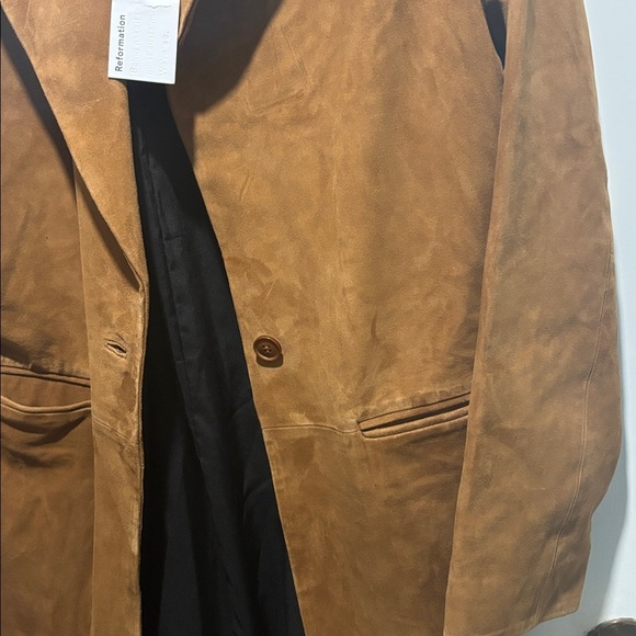 REFORMATION x VEDA Lexington suede leather maxi trench coat - Picture 5 of 14